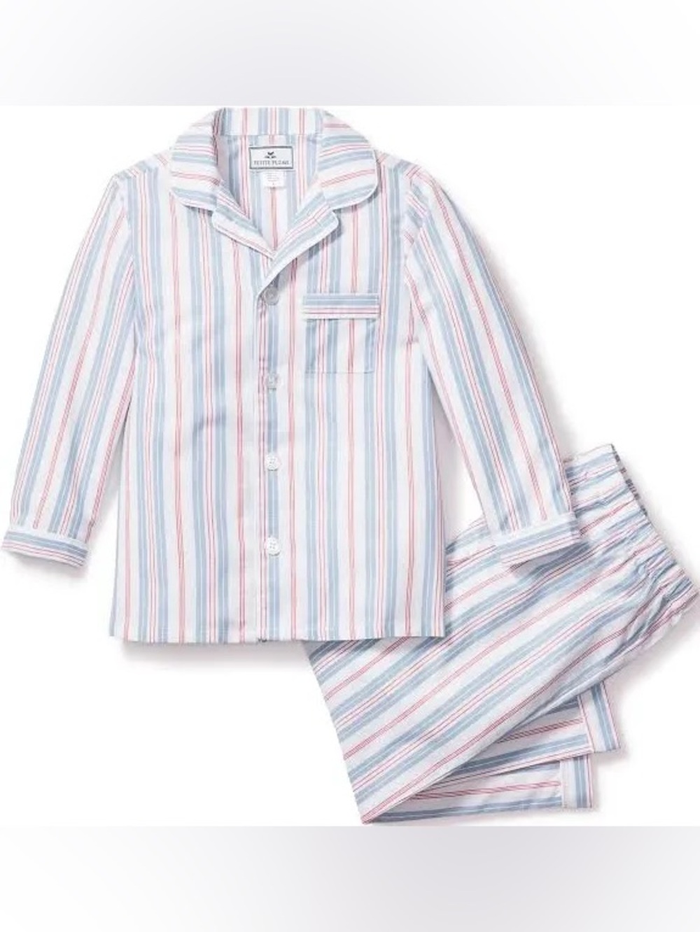 Petite Plume Twill Pajama Set in Vintage French Stripes - 7 Years